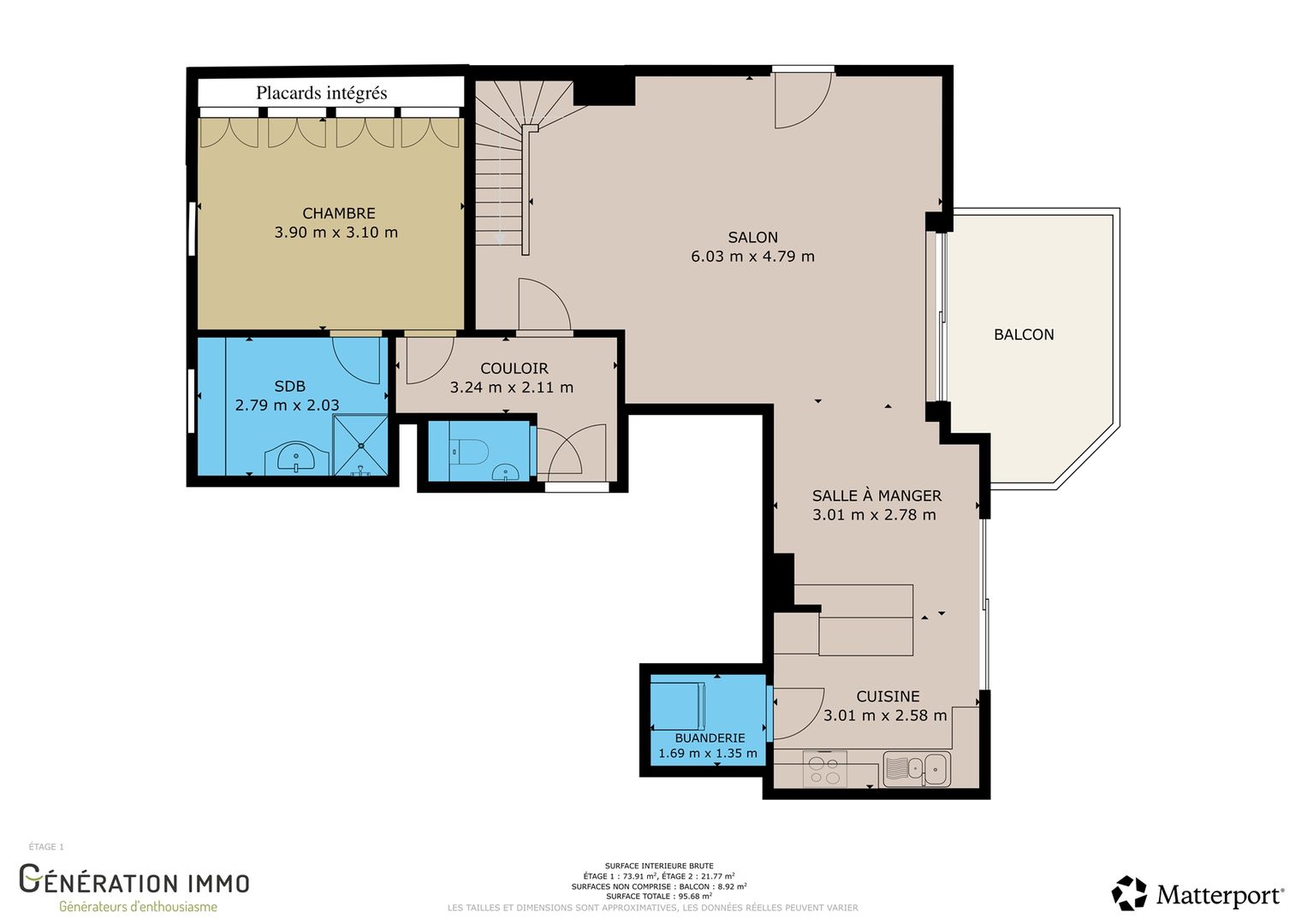 2 bedrooms, in a quiet street, at the Douaire Photo 13